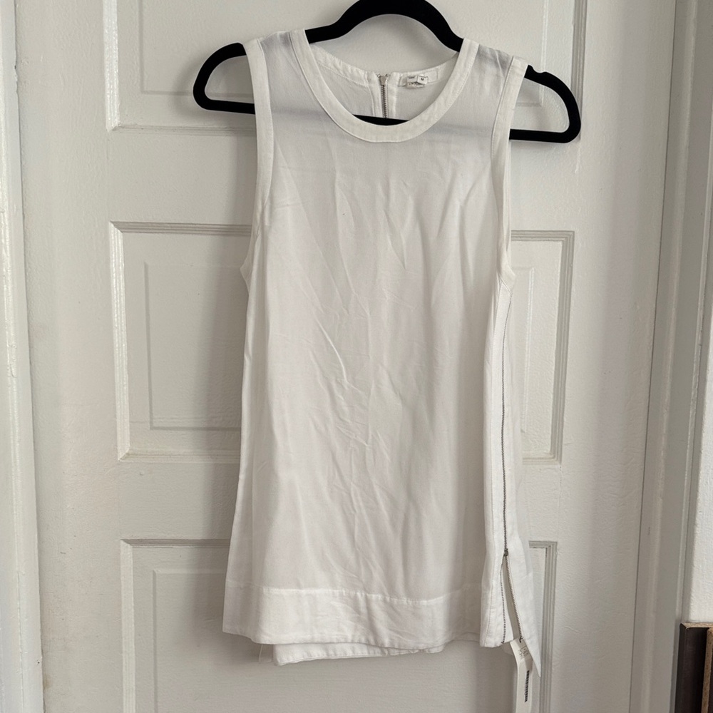 Helmut Lang White Silk Tank Top